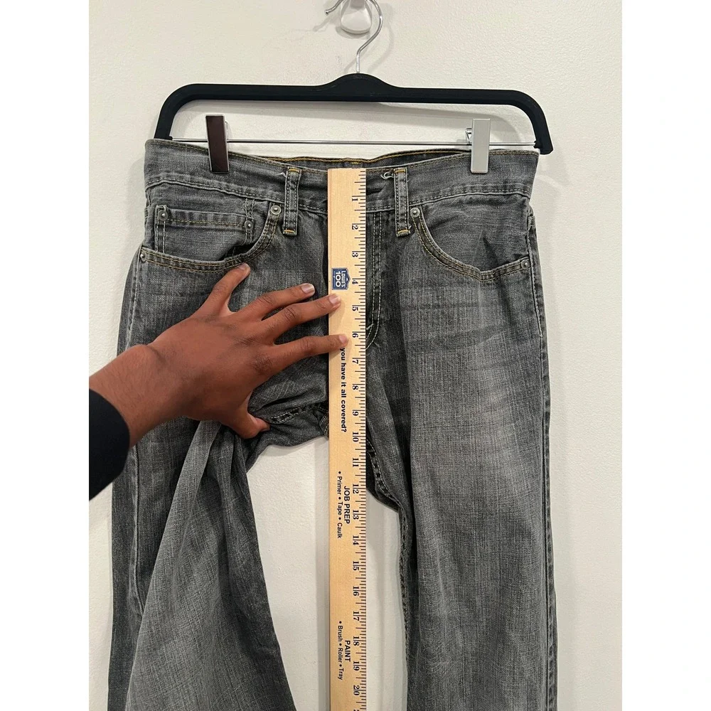 Levi Strauss Jeans 514 Mens Gray Straight Leg Denim Jeans 28x30 S40115 NXHK